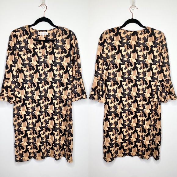 Jude Connally Small Camo Black Lyla Ponte Dress - Picture 2 of 8